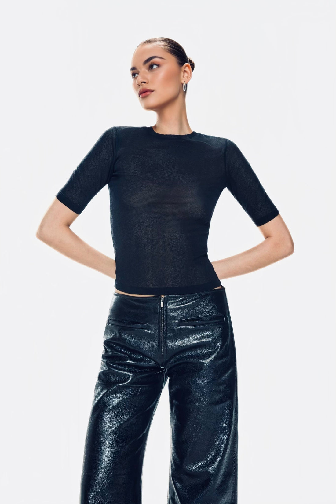 Leather Barrel Pants