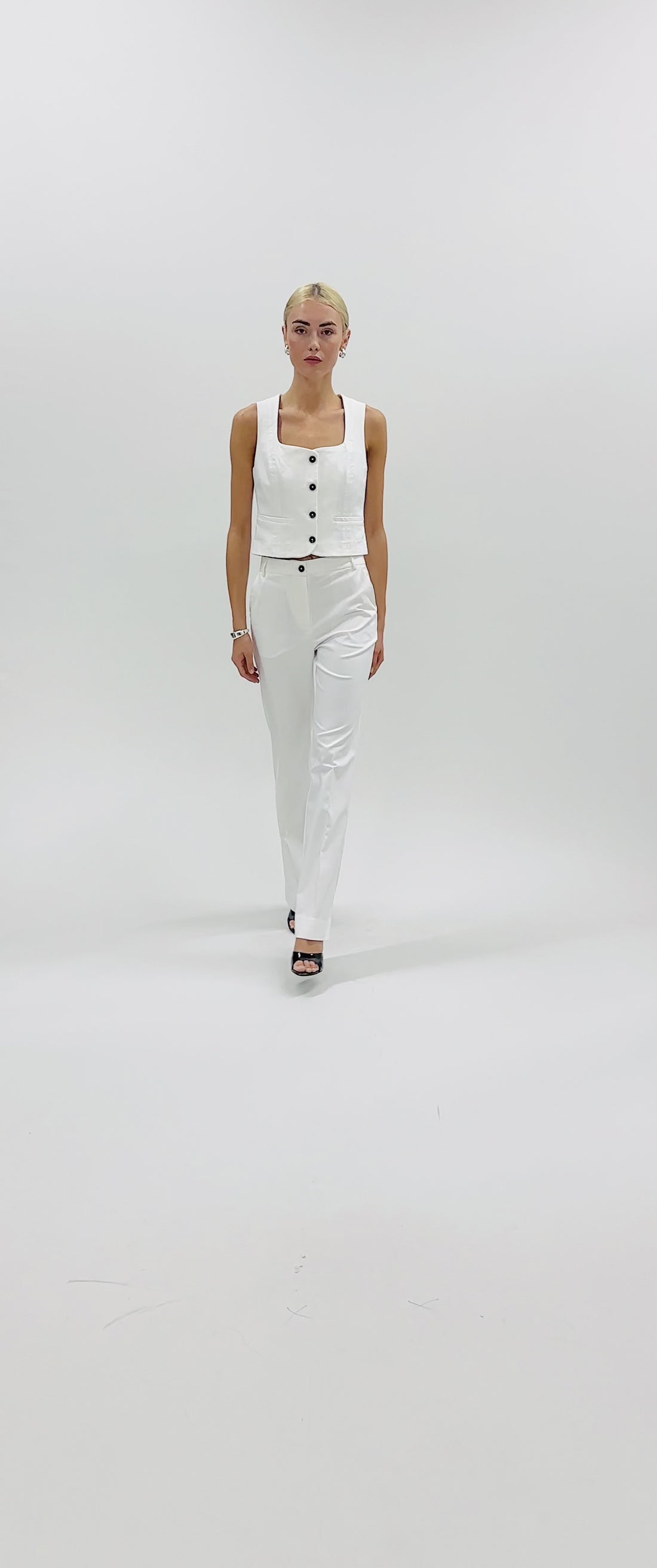 Tailored Button Up Vest