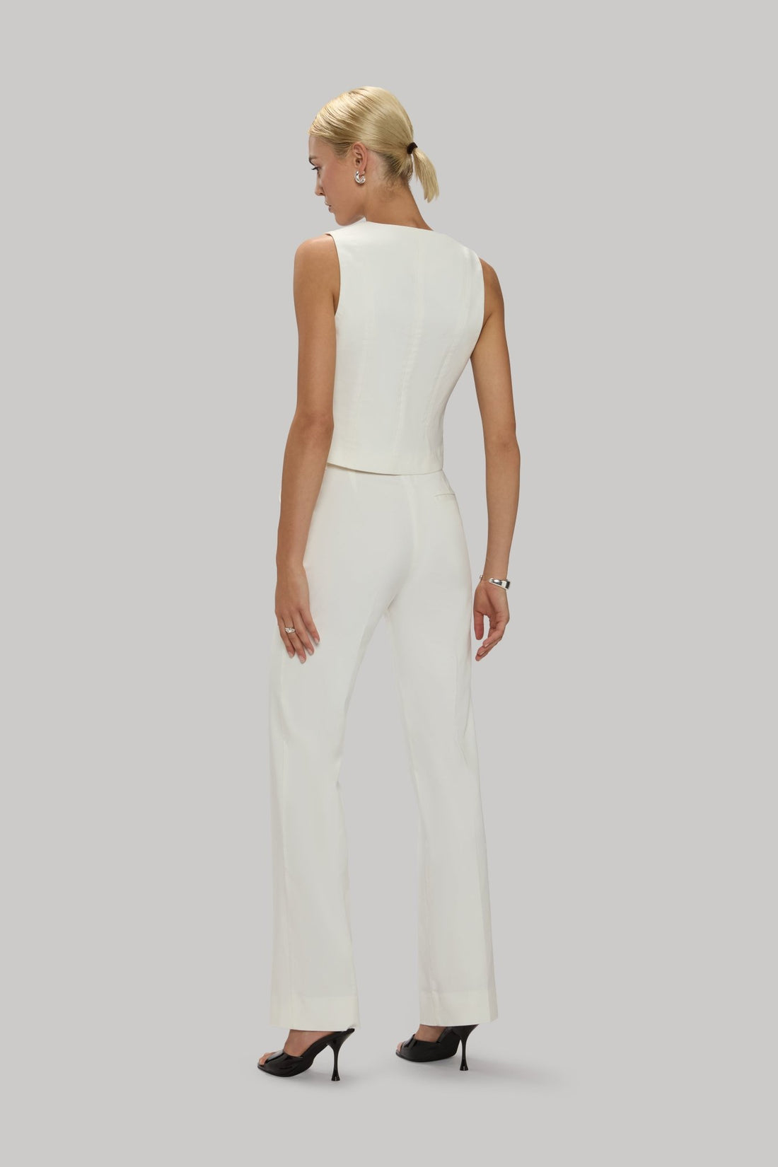 Tailored Button Up Vest - Jasmine Elaine
