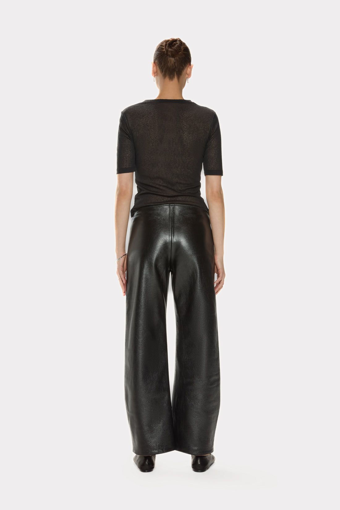Leather Barrel Pants
