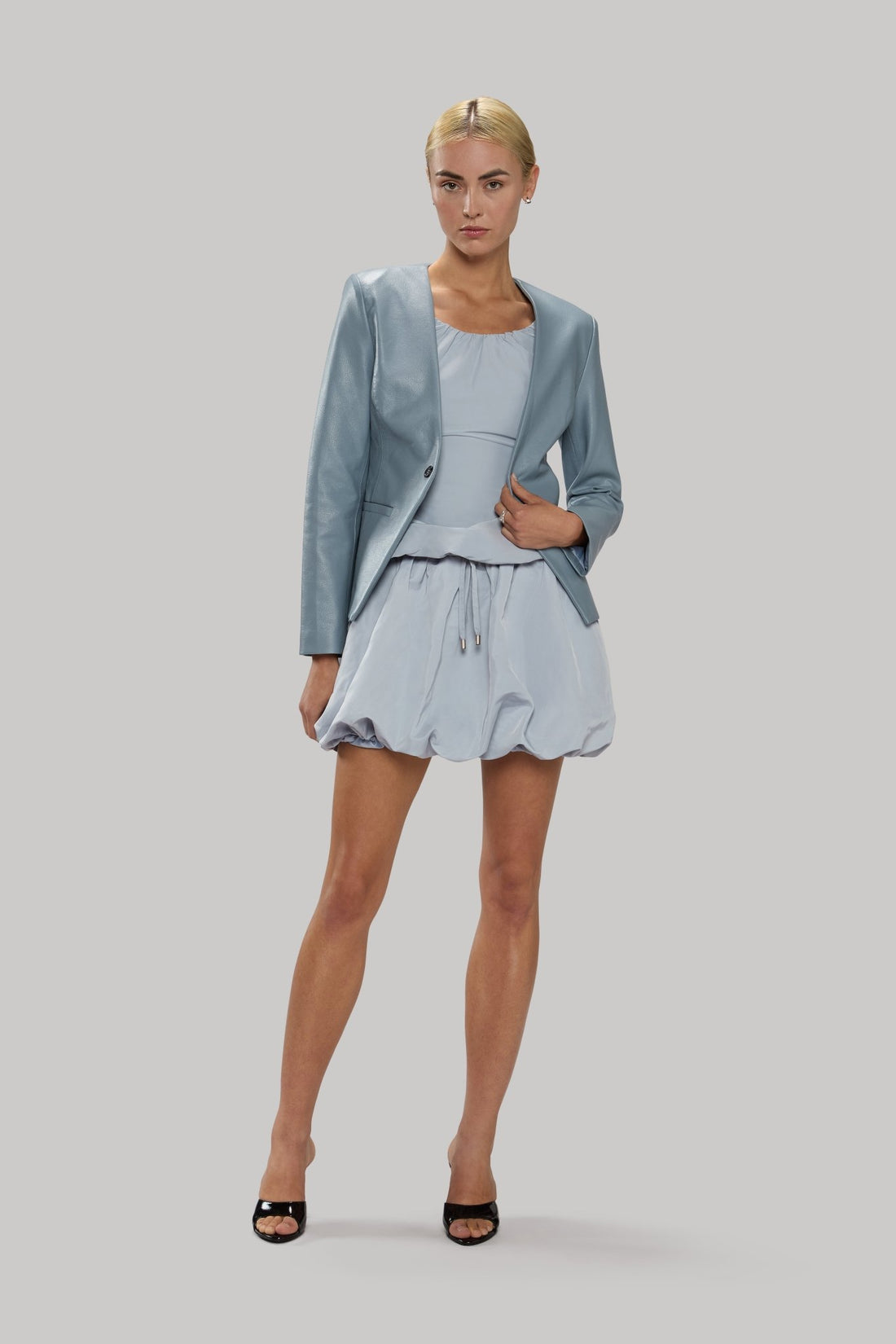 Essential Tailored Leather Blazer - Jasmine Elaine