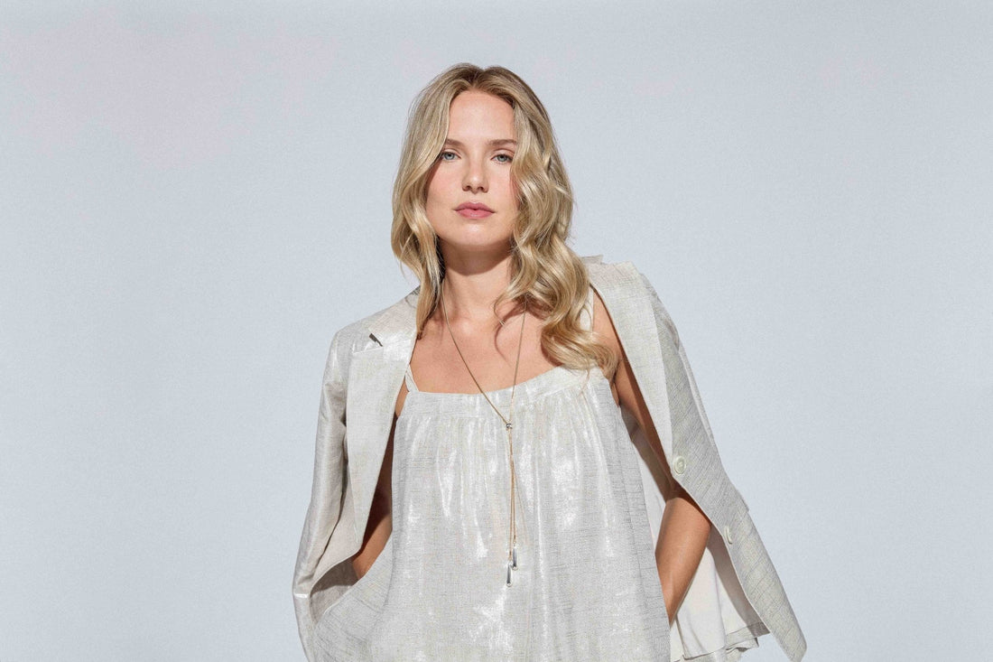 Metallic Linen Top - Jasmine Elaine