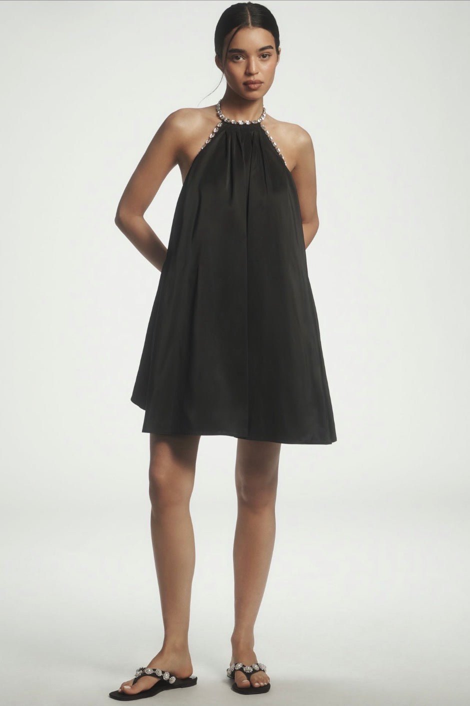 The Embellished Halter Mini - Jasmine Elaine