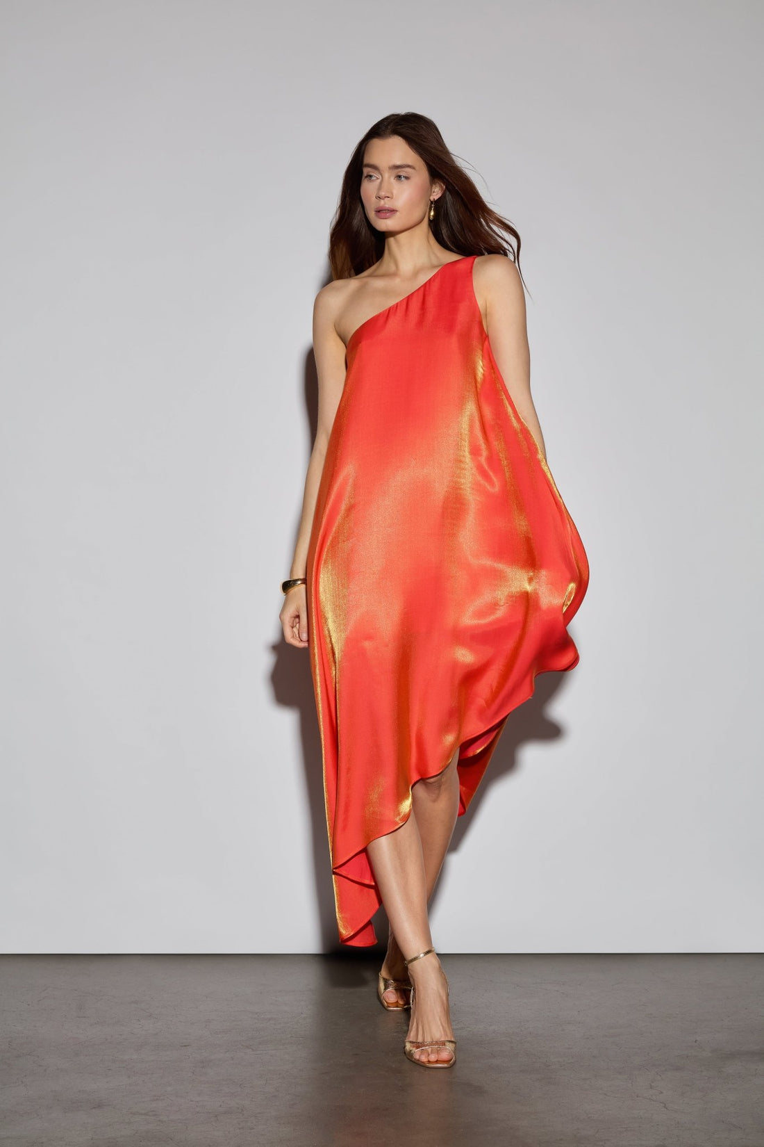 The Metallic Asymmetrical Dress - Jasmine Elaine